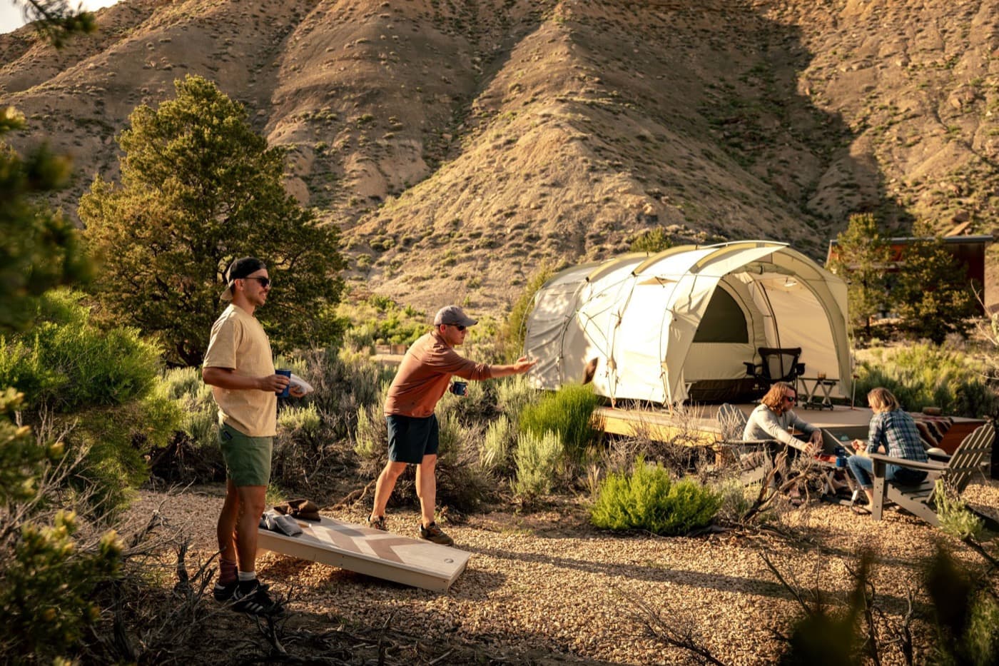 Camp in the high desert